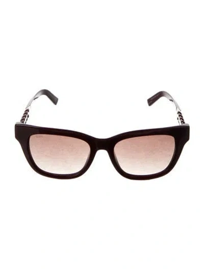 Pre-owned Tod's Wayfarer Gradient Sunglasses In Burgundy