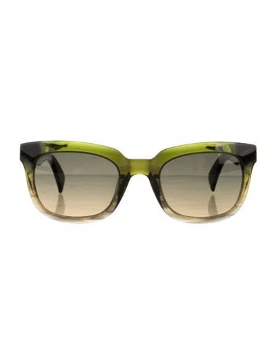 Pre-owned Tod's Wayfarer Gradient Sunglasses In Green