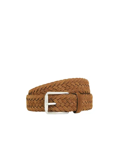Tod's 3.5cm Woven Leather Belt In Brown