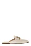 Tod's Leather Slippers In Crema