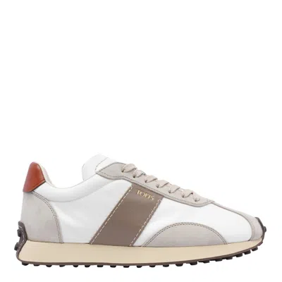 Tod's T Vintage Leather Sneakers In White