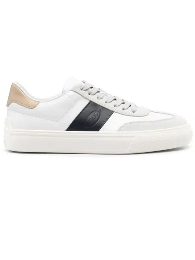 Tod's White Calfskin Leather Sneakers