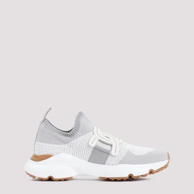 TOD'S WHITE KATE KNITTED SNEAKERS