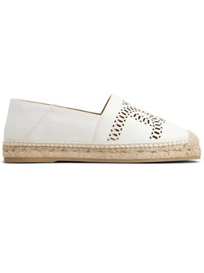 Tod's White Leather Kate Espadrilles