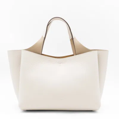 Tod's White Leather Mini Top Handle Bag