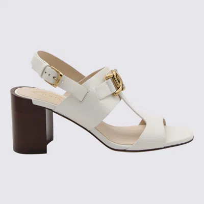 Tod's White Leather Sandals