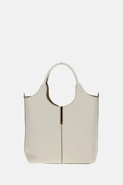 Tod's White Leather Small Tote