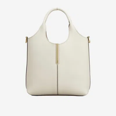 Tod's White Mini Leather Tote