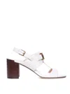 TOD'S WHITE PUMP SANDALS LATERAL BUCKLE