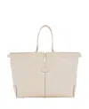 Tod's White Shopping Bag In Multi