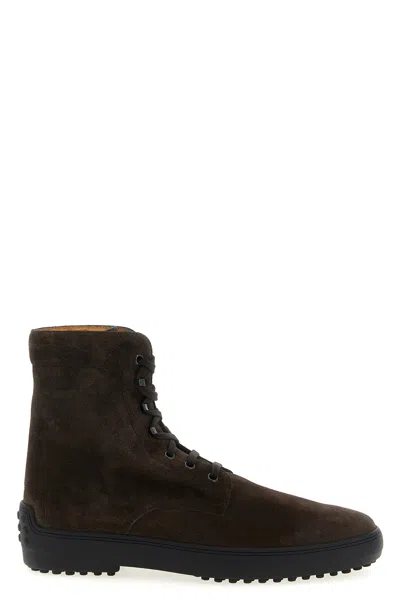 Tod's 'winter' Ankle Boots In Brown