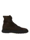 Tod's Winter Lace-up Ankle Boots In Brown