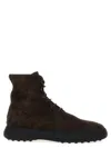 Tod's Combat Boots In Brown