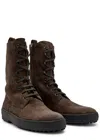 Tod's Tods Winter Gommino Suede Boots In Brown