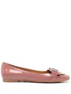 Tod's Dark Pink Flats In Pink