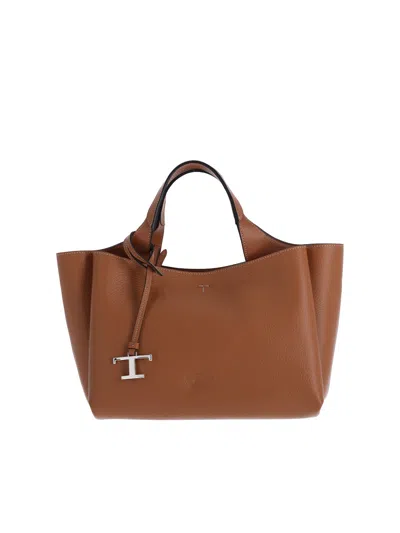 Tod's Tod`s Women's 100% Calf Leather Brown-trim? Mini? Bag (no Color) - Crossbody? Tote?