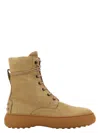 Tod's Beige Leather Ankle Boots