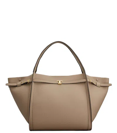 Tod's Beige Logo Medium Tote