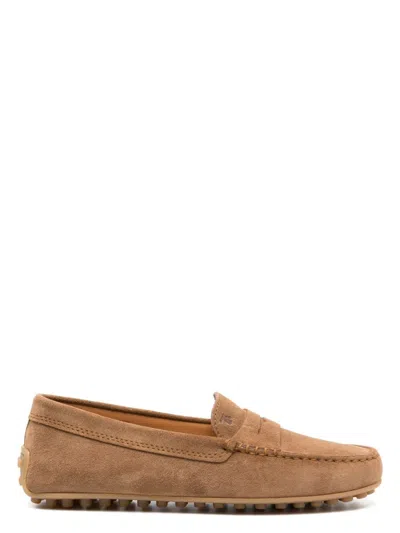 Tod's Women's Beige Suede Moccasin Loafer