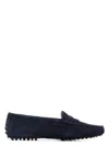 Tod's Women's Blue Suede Moccasin Loafer