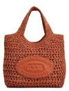 Tod's Borsa A Mano Piccola In Rafia Mattone Donna