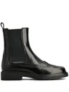Tod's Black Chelsea Boots With Perforations In Leather Woman In Black