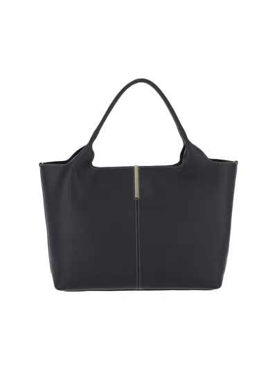Tod's Tod`s Women's Calf Leather Handbag In Black