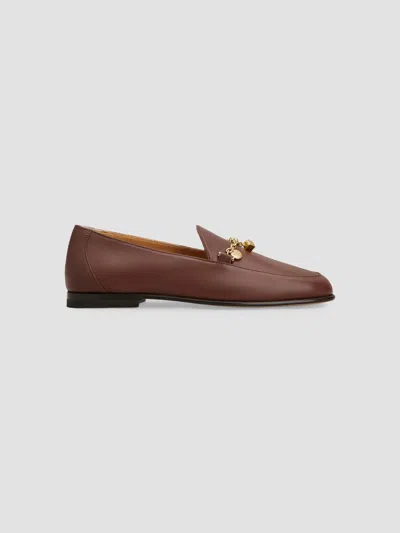 Tod's Women's Charm Leather Loafers In Mogano