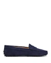 Tod's Women's City Gommino Drivers In Dark Blue Suede