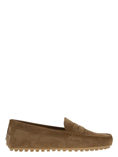 TOD'S WOMEN'S CITY GOMMINO SUEDE LOAFER