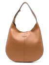 Tod's Medium Leather Hobo Bag With Adjustable Shoulder Strap In Leather Brown