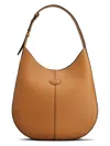 Tod's Women Di Bag Small Leather Hobo Bag In Leather Brown