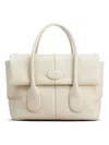 Tod's Small Leather Handbag Top Handles In White