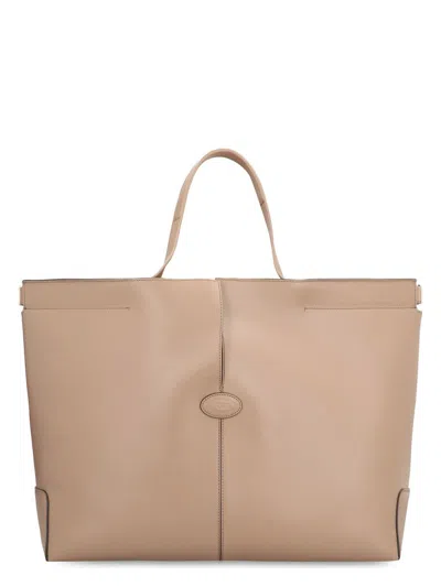 Tod's Women's Folio Leather Tote In Brown