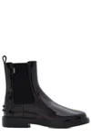 Tod's Tods Patent Leather Chelsea Boots In Black