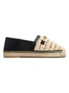 Tod's Women's Gomma Rafia 08l Intreccio T Ring In Nero