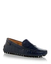 Tod's 5mm Croc Embossed Leather Loafers In Blue