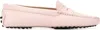 Tod's Leather Driving Shoes Penny Strap Detail In Pink