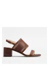Tod's Heeled Sandals In S202 Mogano