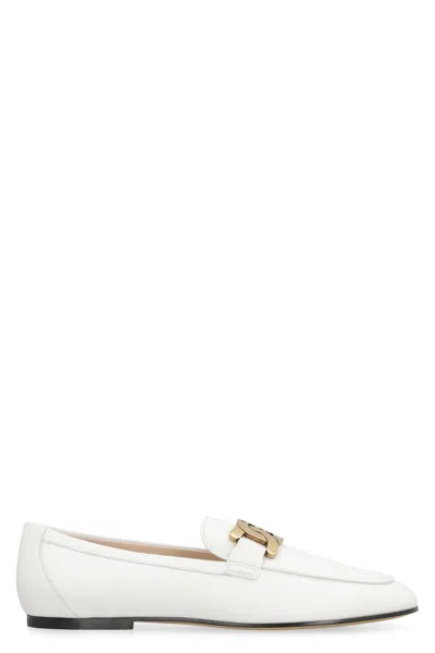 Tod's Women's Kate Leather Loafers In White