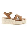 Tod's Sophisticated Platform Espadrille Sandals For Women In Brown