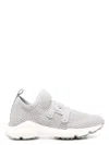 Tod's Kate Knitted Lace Detail Sneakers In Grey