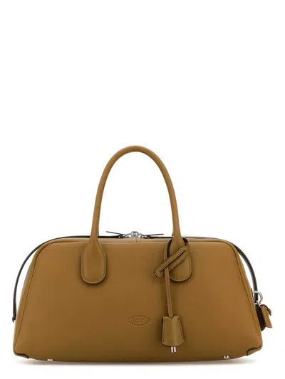 Tod's Women's Khaki Leather Medium Darsena Handbag