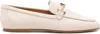 Tod's Textured Chain-link Round Toe Loafers In Nude & Neutrals