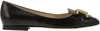 Tod's Leather Chain Ballerina Flats In Black
