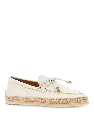Tod's Women's Leather Espadrille Loafers In White