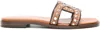 Tod's Women's Maxi Catena Stud Embellished Sandals In Brown