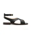 Tod's Kenia Leather Sandals In Black
