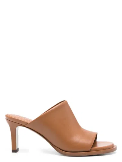 TOD'S WOMEN'S LEATHER HEEL MULES