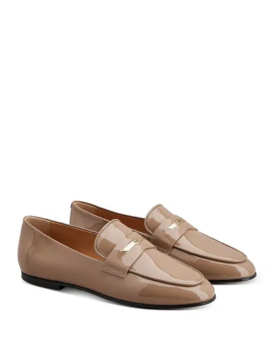 Tod's Women's Leather Loafer Flats In Open Beige